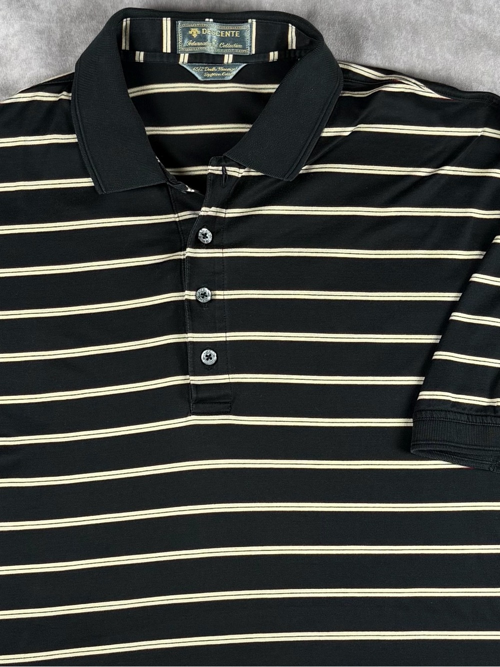 Descente Egyptian Cotton Striped Golf Polo 2001 Dominion CC